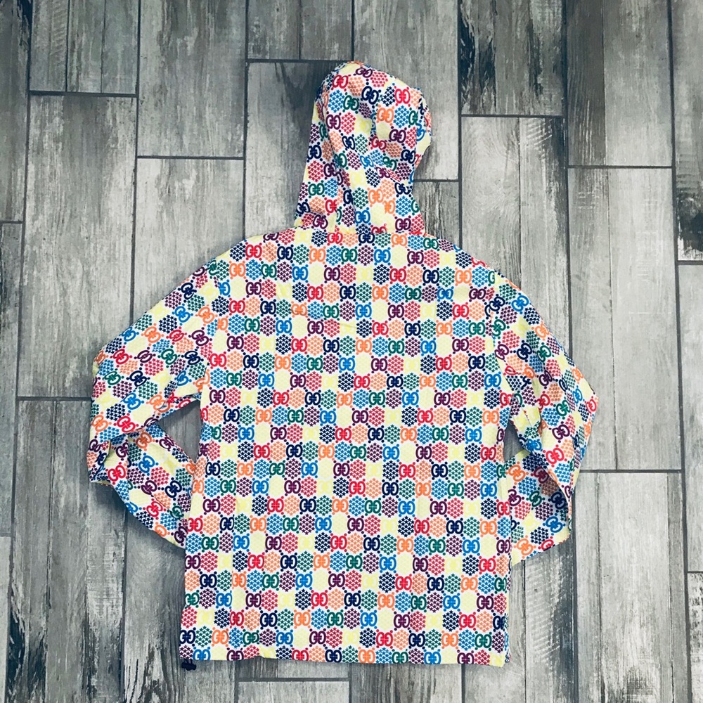 Neon Lightweight Windbreaker Hooded Rain Jacket - Picture 4 of 4